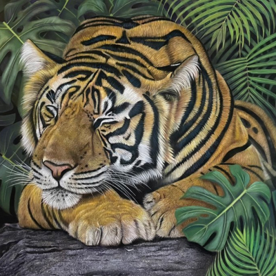 “Cinnamon the Sleeping Tiger”