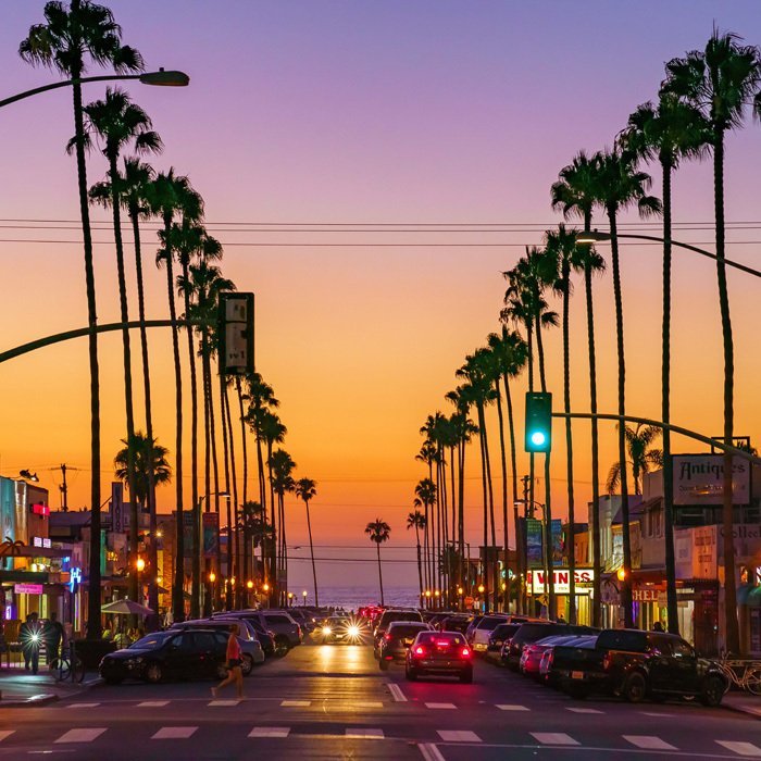 "Newport Avenue, Ocean Beach Sunset”