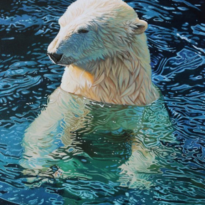 “Floating polar bear”